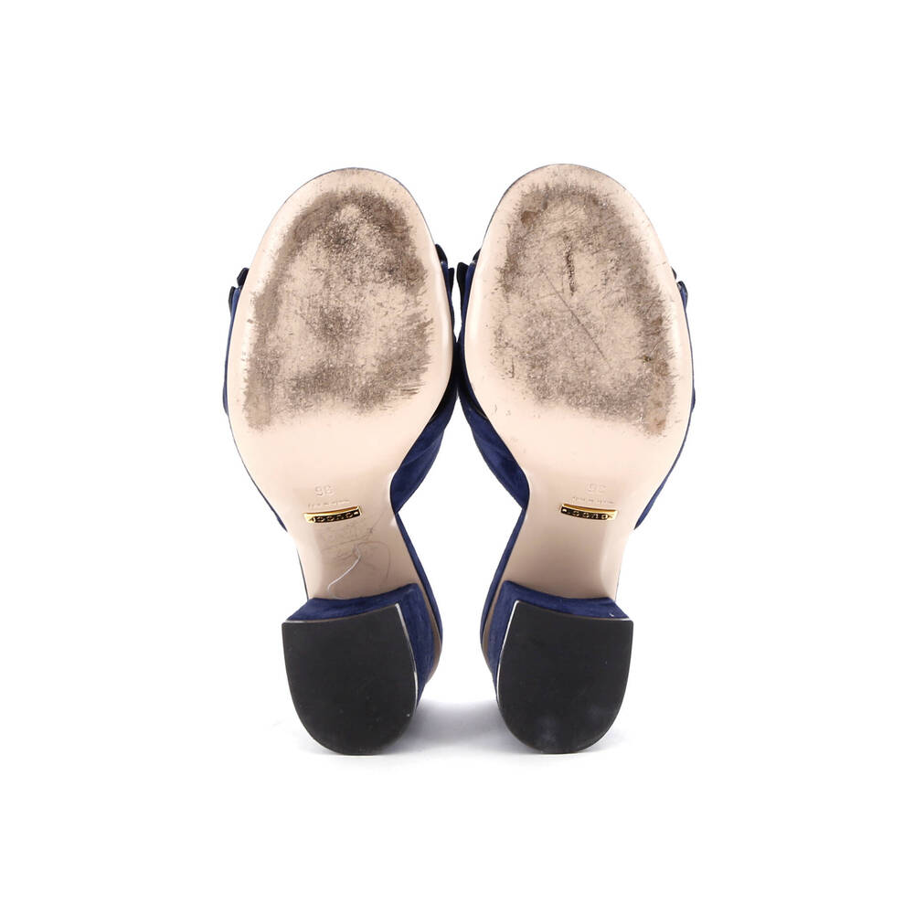 Gucci Women's Gg Marmont Fringed Heeled #186316G60B - Picture 5 of 7